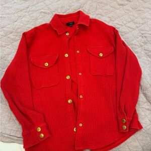 Red Button-Up Women’s Jacket